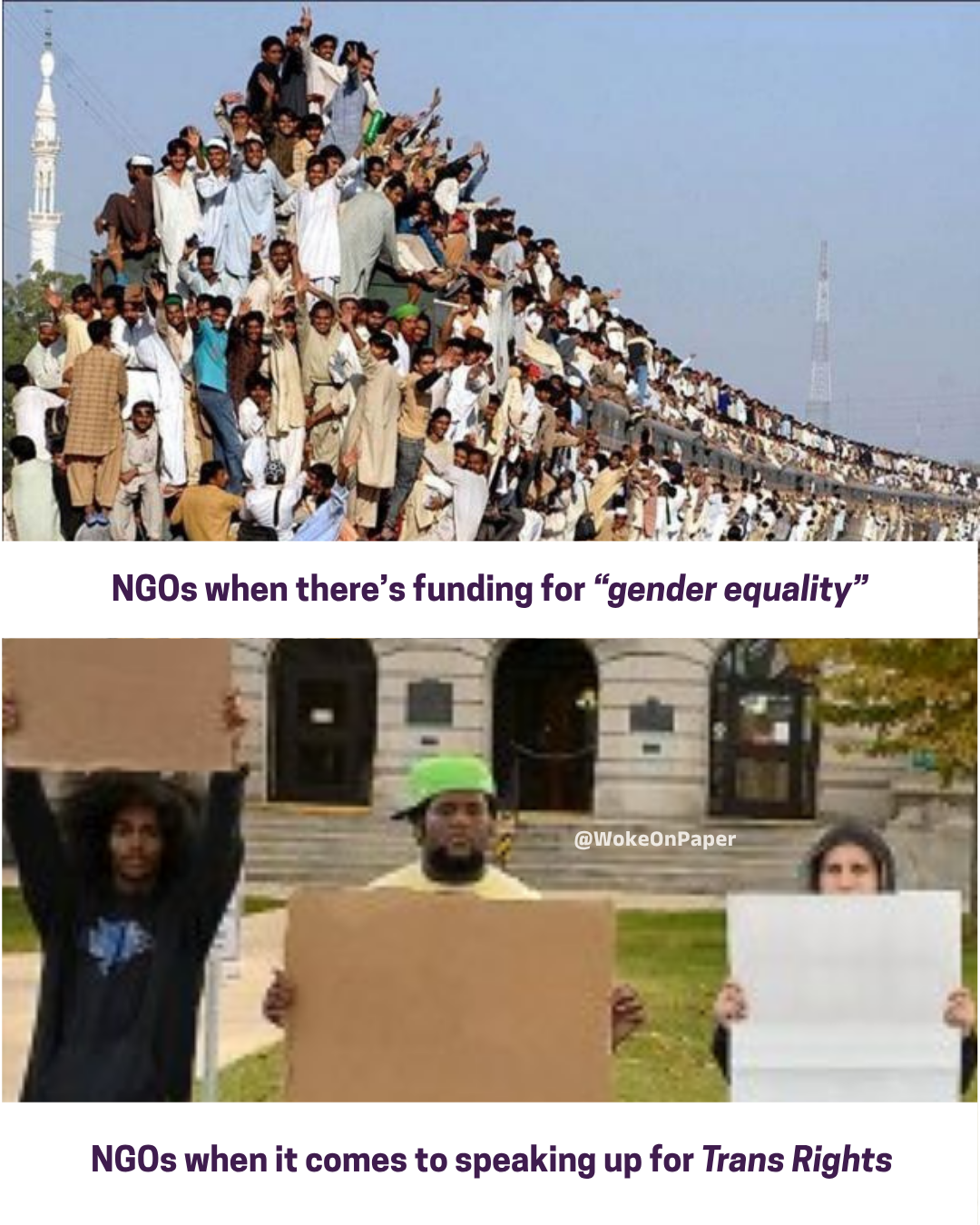 WokeOnPaper meme